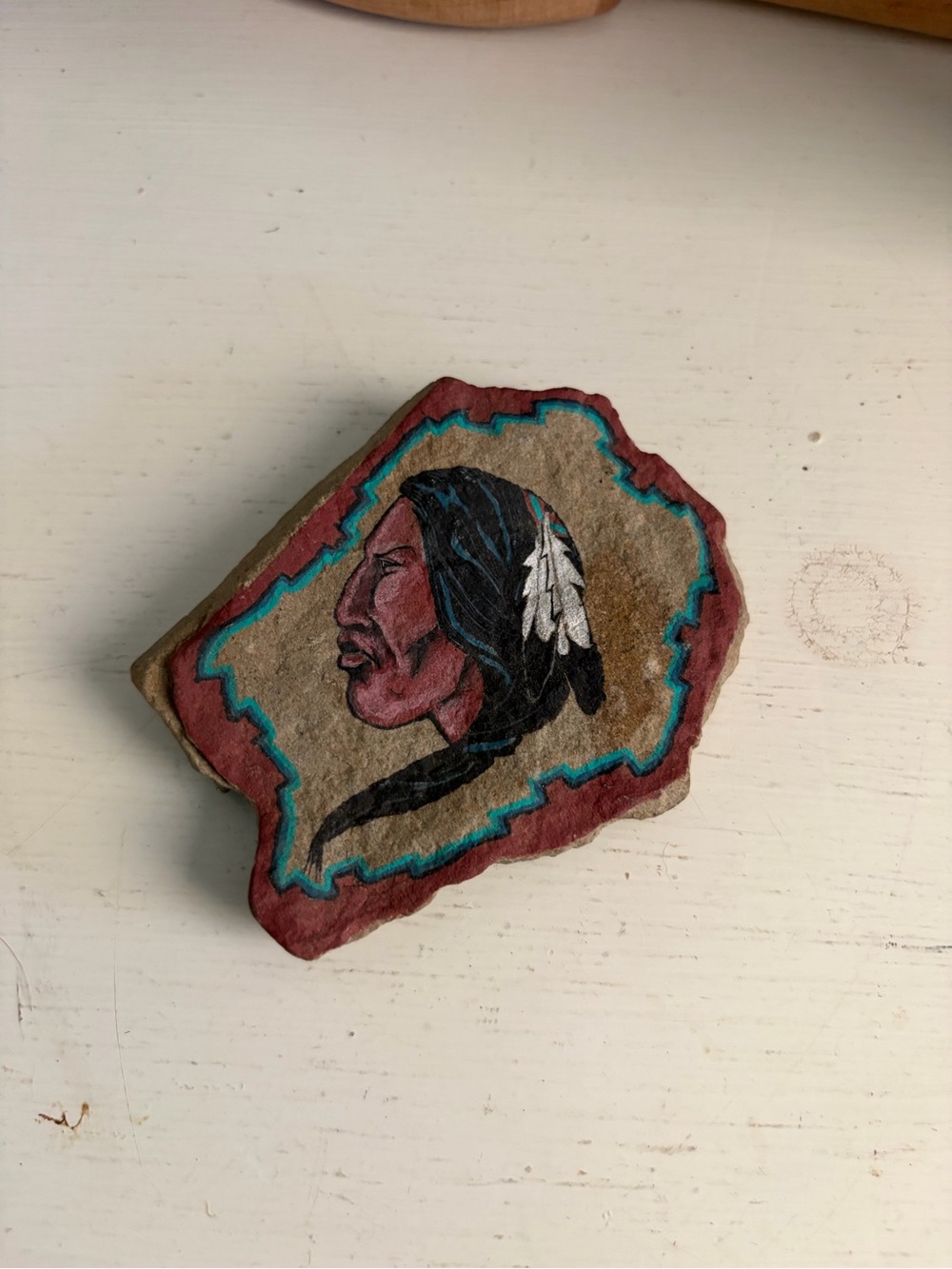 Native American Vintage Hand-Painted Rocks - Picture 5 of 8